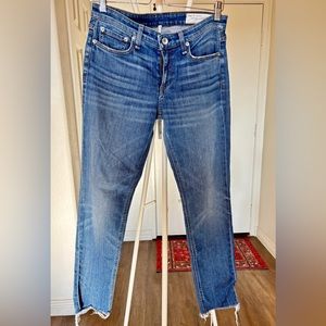 Rag & Bone Women’s Dre Low Rise Slim Fit Boyfriend Cropped Jeans Size 25